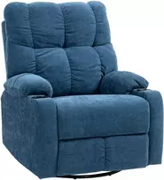 Koduva Atlošiamas fotelis su kojų atrama, sukamas, tamsiai mėlynas, iki 150 kg, 88 x 96 x 108 cm