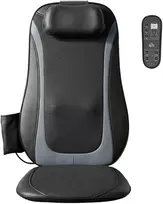 Fotelis Koduva Shiatsu nugaros masažuoklis su šiluma, 3 lygių vibracija, juodas, 105 x 45 x 10 cm