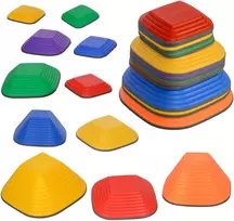 Sofa Aosom Pusiausvyros akmenys vaikams, 11 dalių, neslystantys, daugiaspalviai, plastikas, TPR
