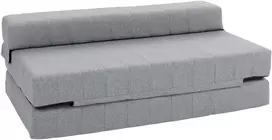 Fotelis Koduva Sulankstoma grindų sofa su miego funkcija, svečių lova, pilka, 138 x 80 x 50 cm