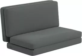 Fotelis Koduva 3-in-1 sulankstoma poilsio sofa, svečių čiužinys, dalijama, 138 cm pločio, tamsiai pilka