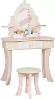 Koduva Vaikiškas kosmetinis staliukas su kėdute, rožinis, MDF, 59,8 x 29,6 x 89,8 cm