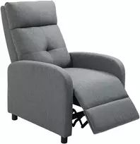 Fotelis Koduva Recliner kėdė su atlenkiama koja, pilka, 150 kg
