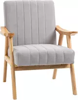 Koduva Skandinaviško stiliaus fotelis, šviesiai pilkas, 120 kg, 68 x 74 x 82 cm