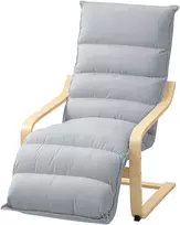Koduva Poilsio fotelis iš beržo laminato, šviesiai pilkas, 120 kg