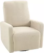 Fotelis Koduva Recliner kėdė su fleece užvalkalu, smėlio spalvos, 120 kg