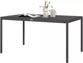Koduva Lauko valgomojo stalas, tamsiai pilkas, aliuminis, 145 x 90 x 74 cm