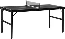 Koduva Sulankstomas stalo teniso rinkinys, su užraktu ir rankena, aliuminio rėmas, juodas, 152 x 76 x 72 cm
