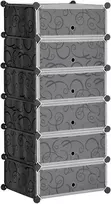Koduva Modulinė batų lentyna 6 poroms, 49 x 36,5 x 108 cm, juoda