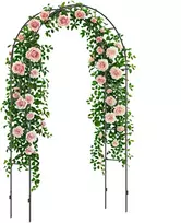 Koduva Sodo arka, rožių arka, metalinė vijoklinė atrama, juoda, 140 x 40 x 240 cm