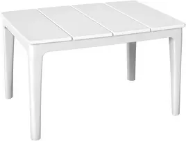 Koduva Šoninis staliukas 70 x 53 cm, atsparus orui, plastikinis, stačiakampis, balkono staliukas, 35 kg, kreminė balta