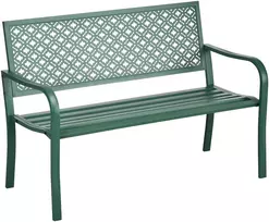 Koduva Sodo suoliukas iš metalo, 2 vietų, tamsiai žalias, 127 x 63 x 83 cm