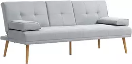 Fotelis Koduva 3 vietų miegamoji sofa, šviesiai pilka, 181 x 77 x 78 cm