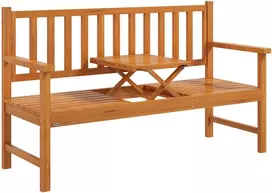 Koduva Medinė sodo su išlankstomu staliuku, šviesiai ruda, 153 x 56 x 91 cm