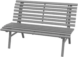 Koduva Sodo suoliukas, pilkas, aliuminis, 123 x 67 x 79 cm