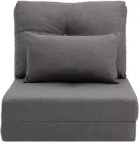 Fotelis Koduva Sulankstoma grindų sofa-lova, tamsiai pilka, 60 x 80 x 56 cm