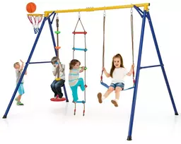 Sofa Promotion 4-in-1 vaikiškos sūpynės, iki 299,4kg, geltonos / mėlynos