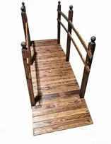 Sofa Koduva Sodo tiltas iš fir medienos, lenktas su turėklais, rudas, 230 x 73 x 108 cm