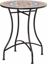 Koduva Apvalus sodo stalas, Ø60 cm, metalo, raudonas / mėlynas / baltas