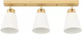 Aosom LED lubinis šviestuvas, 40 W, natūralaus medžio ir kreminės spalvos, 55 x 13 x 20 cm