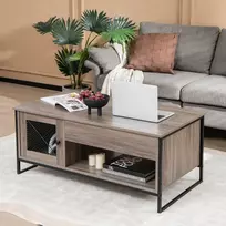 Sofa Koduva Kavos staliukas su pakeliamu stalviršiu, pilkas, 106 x 55 x 44,5 cm