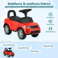 Sofa Koduva Vaikiška stumiamoji mašinėlė su garso signalu ir variklio garsais, raudona