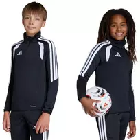 adidas Tiro 26 Lyga treniruočių viršutinė dalis, juoda ir balta JY7161, vaikiškas džemperis
