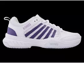 K-swiss COURT EXPRESS 2 CLAY Baltas/PURPLE HAZE/NEON LAVENDER-M sportiniai bateliai (94429-151-M)
