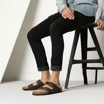 Birkenstock Arizona Nubuk Habana Siauri Rudi Moteriški/Vyriški Šlepetės (52533)