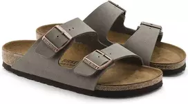 „Birkenstock Arizona Birko-Flor Nubuck Stone“ pilki moteriški/vyriški įspiriami sandalai (0151211)