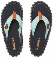 Gumbies unisex šlepetės per pirštą ISLANDER FLIP-FLOP, trispalvės, juodos