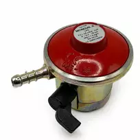 21 mm Clip-On butano dujų slėgio reguliatorius 29mbar, 1,5kg/h, 8 mm žarnai
