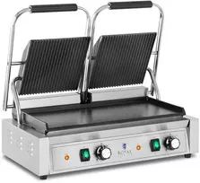 Elektrinis kontaktinis grilis Royal Catering 3600w lygus/briaunotas