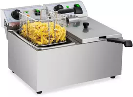 Gruzdintuvė Elektrinė dviguba gruzdintuvė 230 V 2 x 3200W 2 x 8 L nerūdijantis plienas