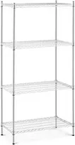 Chromuota metalinė lentyna 4 lentynos 1000 kg 90x45x180 cm