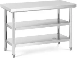 Darbo stalas su 3 lygiais plieno 120 x 60 cm iki 600 kg