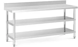 Darbo stalas su atbraila 2 lentynos 180x60 cm