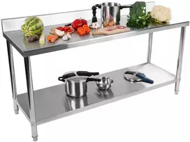 Virtuvinis darbo stalas Royal Catering RCAT-180/60-S sidabrinis