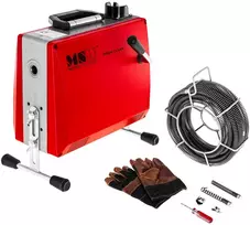 Elektrinė vamzdžių valymo spiralė 390W 30-100 mm raudona
