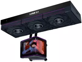 Lian Li HydroShift II OLED Curved 360 UNI FAN P28 All-in-One Vanduo Cooling, 360 mm, OLED Ekranas, P28 Fans – Juodas