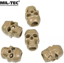 Mil-tec Skull fiksatoriai 10 vnt. Coyote