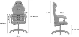 Žaidimų kėdė - Huzaro Force 2.7 Ergonomiška, 140 kg, Reguliuojamas aukštis, Juoda