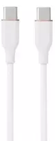 USB Type-C Kabelis - HiSmart Silikoninis Kabelis 60W 1m Baltas