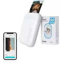 Nešiojamas foto spausdintuvas - Liene Pearl 2x3" foto spausdintuvas (Bluetooth, Zink, balta)