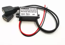 Oem DC/DC įtampos keitiklis iš 12V į 5V 3A su 2xUSB (STEP DOWN)