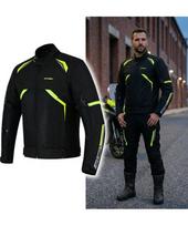 Motociklininko striukė W-TEC Timuco - Juoda, fluorescencinė