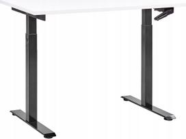 Kompiuterio stalas reguliuojamo aukščio Beliani Destin III, 120 cm x 72 cm, 74 - 119 cm, balta sp./juoda sp.