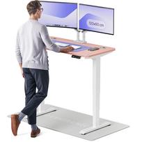 Kompiuterio stalas reguliuojamo aukščio Desktronic HomePro, 120 cm x 60 cm, 61 - 127 cm, balta sp./rožinė sp.
