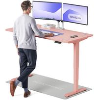 Kompiuterio stalas reguliuojamo aukščio Desktronic HomePro 831 855, 160 cm x 80 cm, 126 cm, rožinė sp.
