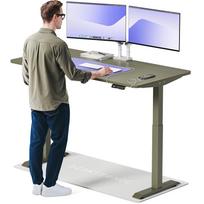 Kompiuterio stalas reguliuojamo aukščio Desktronic HomeOne 827 845, 160 cm x 80 cm, 119 cm, žalia sp.